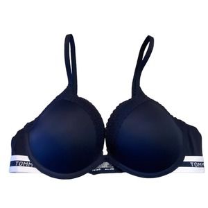 Tommy Hilfiger Navy Blue Push Up Bra in a 34 C